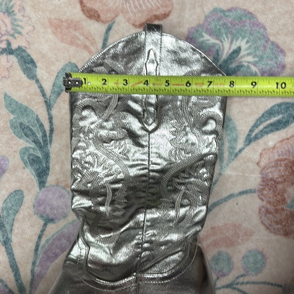 Silver and Black Embellished Women's Cowboy Boots - Picture 14 of 14